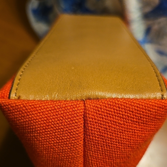 Michael Kors Red Toiletry Bag with Dome Shape and Textured Canvas - Picture 6 of 13